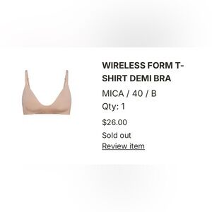 SKIMS Wireless Bra in Mica